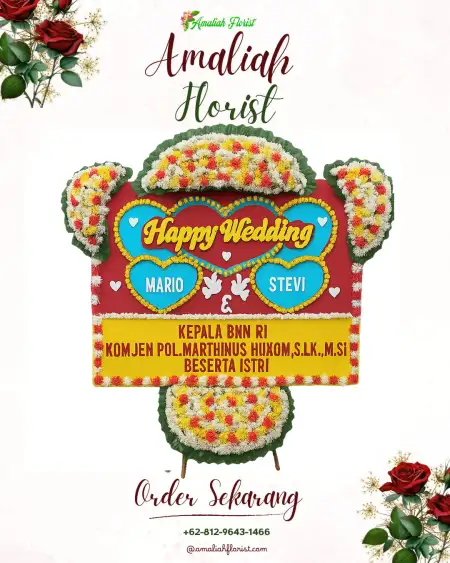 Papan Bunga Pernikahan Simpang Kiri